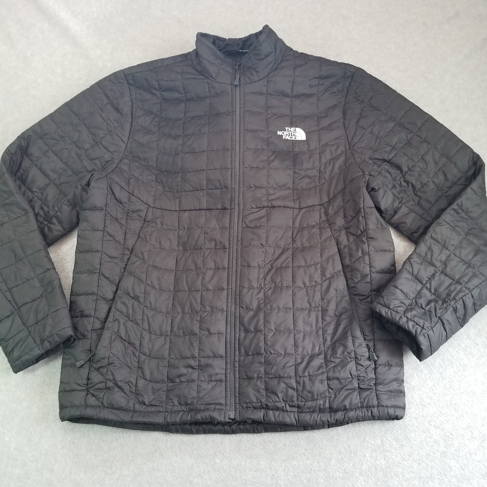 The North Face Jacket Mens Large Black Thermoball Full Zip Quilted Puffer Coat